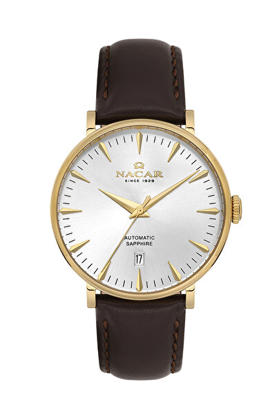 Nacar Sapphire Glass Classic Brown Men's Wristwatch Nc34-29B640-Dsl2