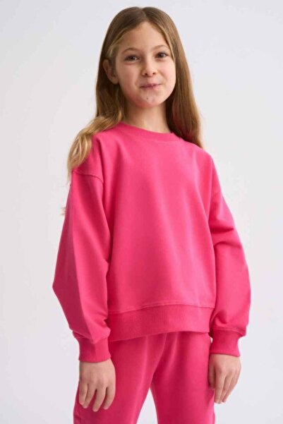 THERECOLOR Pink Long Sleeve Organic Sweatshirt for Girls