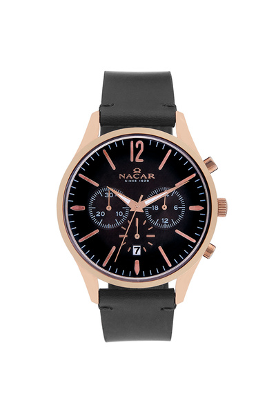 Nacar KLASİK SİYAH ERKEK KOL SAATİ NC25-290167-RBL1