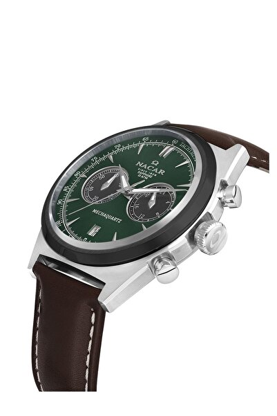 Nacar Safir Glass Sports Brown Men's Wristwatch Nc38- 299021 -Anl2