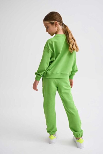 THERECOLOR Green Organic Long Sleeve Sweatshirt for Girls