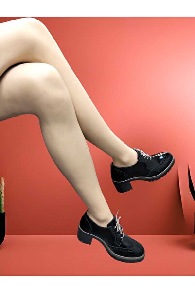 Escarpinshoes KADIN HAKİKİ DERİ TOPUKLU GÜNLÜK ŞIK AYAKKABI
