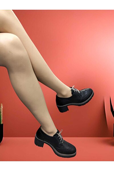 Escarpinshoes KADIN HAKİKİ DERİ TOPUKLU GÜNLÜK ŞIK AYAKKABI