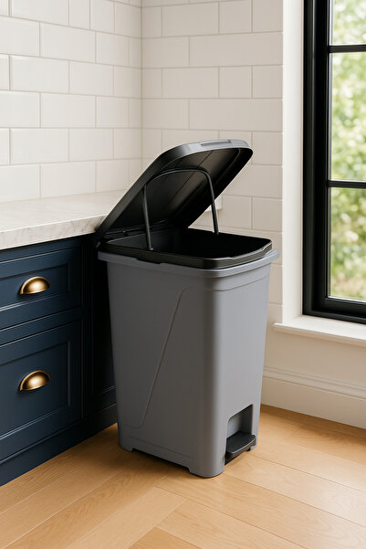 sonnenflügel 25 Litre Iç Kovalı Slim Pedallı Çöp Kovası Gri