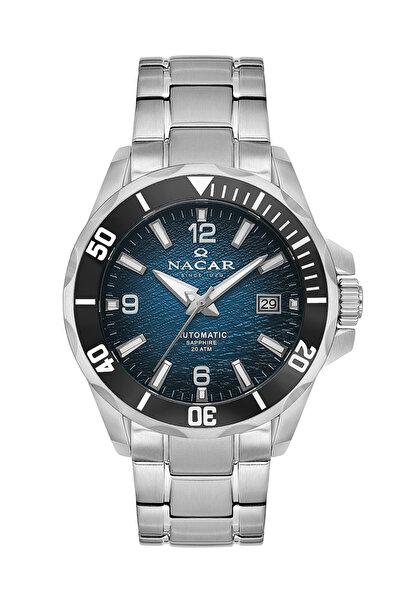 Nacar Sapphire Glass Sports Silver Men's Wristwatch Nc36- 291738 -Alm