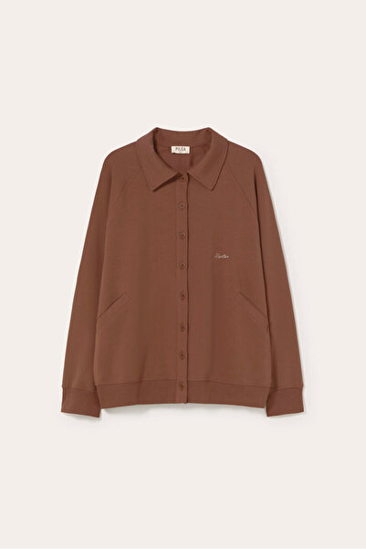 Pilea Γυναικείο μπουφάν Jenny Reglan με καφέ μανίκια