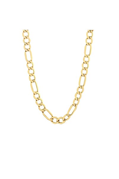 aga kulche Figaro Düz Altın Zincir