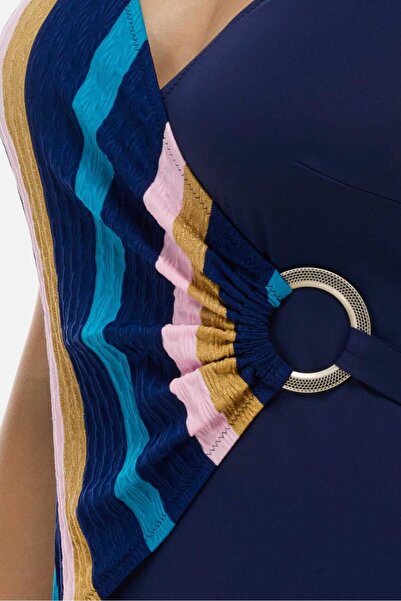 AYYILDIZ 4306 Синій купальник з візерунком