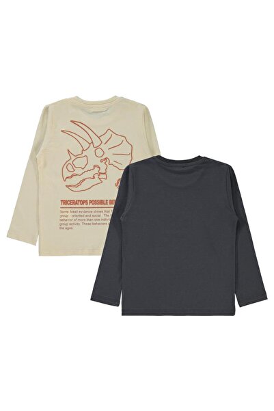 Civil Boys Dino Baskılı 2'li 5-13 Yaş Sweatshirt - Standart11-12 Yaş