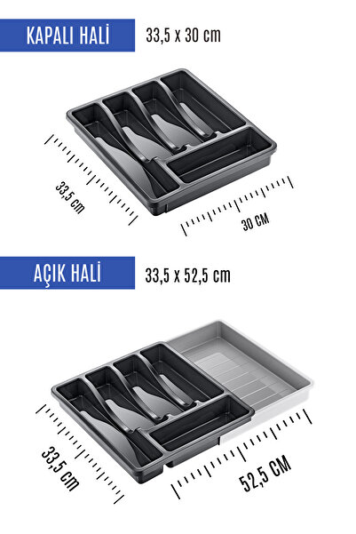 grimorlife Extensibil reglabil - Sertar practic și suport glisant pentru lingură