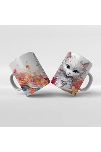 Rengineshop قطة مطبوعة لطيفة - كوب كوب 9