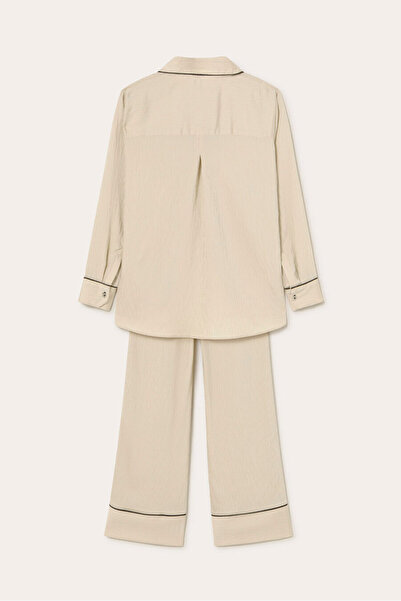 Pilea Cămașă fluidă cu broderie în dungi