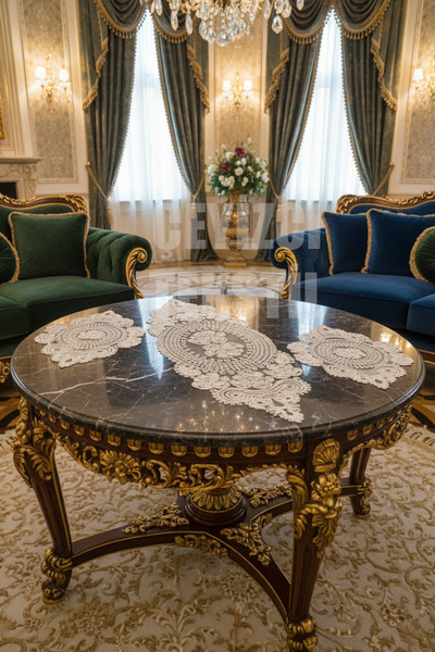 Çt Çeyizci Tekstil مجموعة غرفة المعيشة، غرفة نوم 3 قطعة مفرش طاولة القهوة، مفرش طاولة 3 قطعة مجموعة غرفة