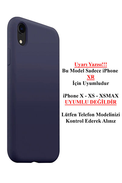 Merwish İphone Xr Uyumlu Içi Kadife Logolu Lansman Silikon Kılıf Kapak Derin Mor