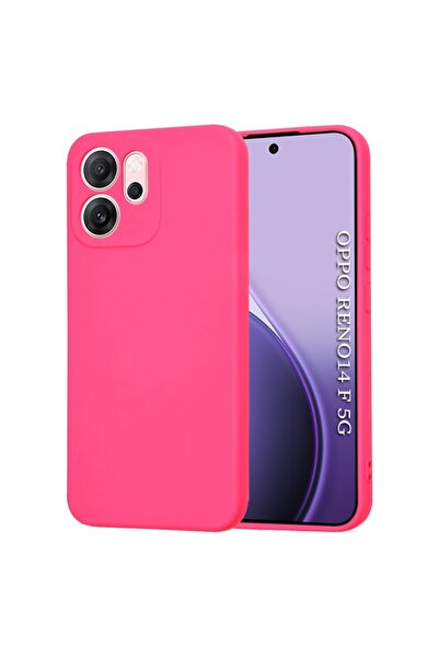 SKYDDAR INNOVATION Θήκη για Oppo Reno14 F, Βελούδινη σιλικόνη, SoftElegance, σετ αυτοκόλλητων, Φούξια