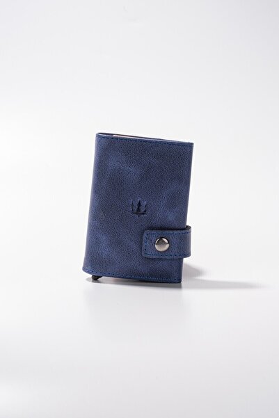 Getto Deri Moon Mekanizmalı Hakiki Deri Minimal Kişiye Özel İsim Baskılı Cüzdan