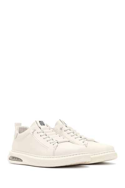 Derimod Erkek Beyaz Bağcıklı Deri Sneaker 25WFD696818