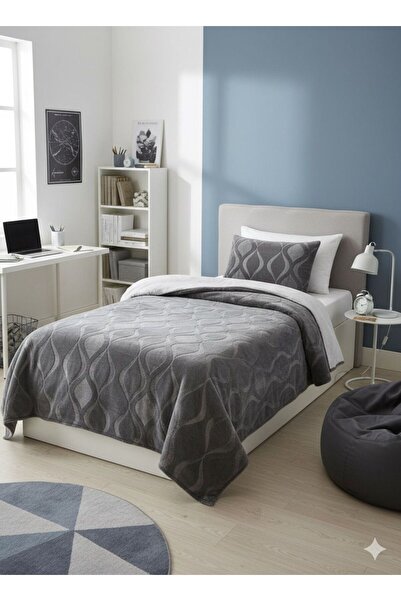 Kristal By Taç Taç Kalın Kabartmalı Tek Kişilik Battaniye