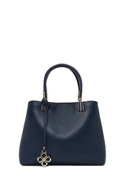 Derimod Women's Navy Blue Long Strap Accessory Detailed Shoulder Bag 25Wbd262718
