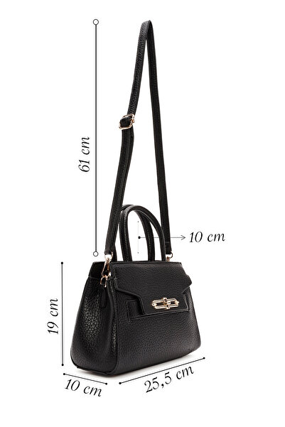 Derimod Women's Black Long Strap Shoulder Bag 25Abd2601Ft