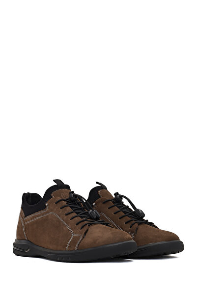 Derimod Erkek Taba Bağcıklı Nubuk Deri Casual Sneaker 25WFD6803V3