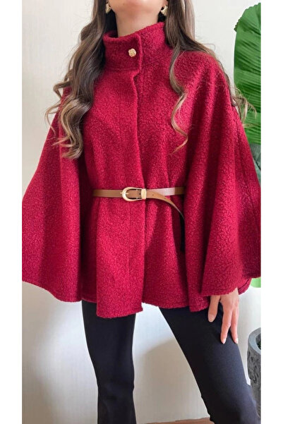 NORA Boutique Women's Judge Collar Spanish Sleeve Detail Belt Included Coat