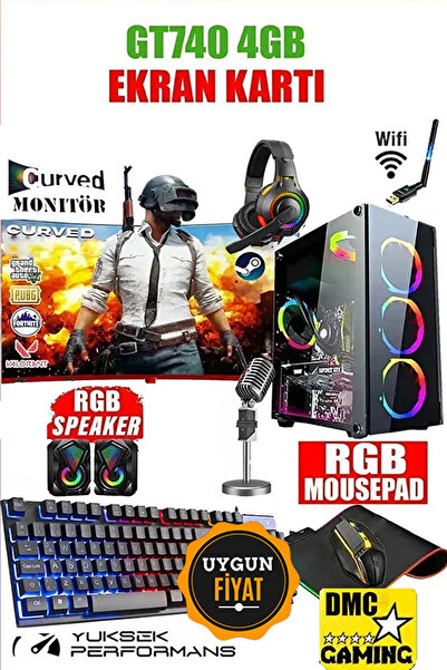 Dmc N151x (GTA 5) i5-3470 16GB 1TB HDD+256GB SSD GT740 4GB 24" 100Hz Curved Oyuncu Masaüstü Bilgisayarı