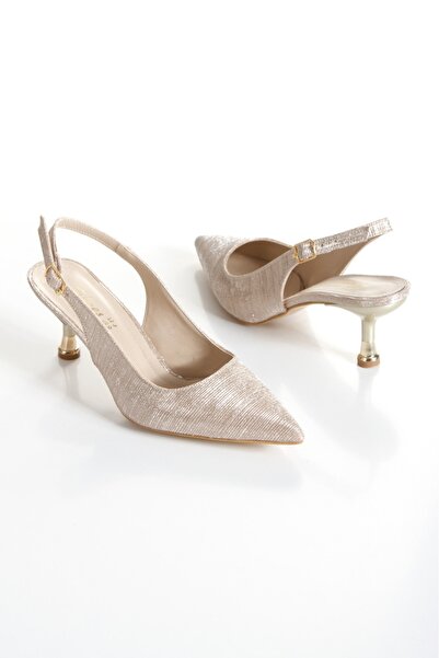 Blacktavern Evening Dress Laser Sparkle Pointed Toe Open Back Shoes Bag Combination