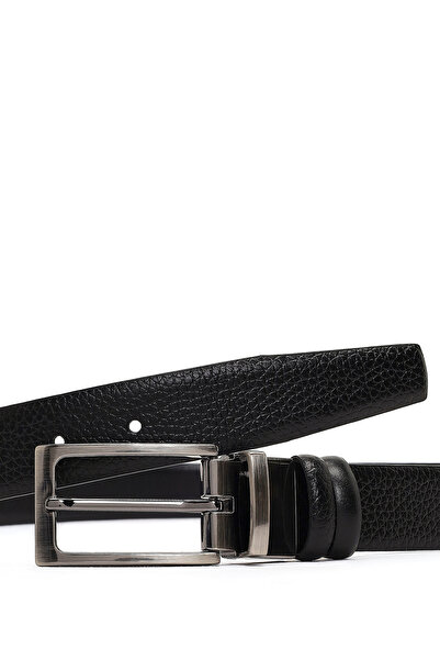 Derimod Men's Black Leather Belt 000A2D1306214