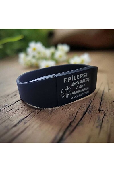 fırsatlar diyarı Kişiye Özel Tıbbi Acil Durum Farkındalık Bilekliği - Epilepsy - Epilepsi Bilekliği