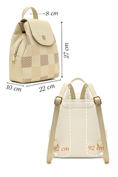 Derimod حقيبة ظهر نسائية مطبوعة باللون البيج 25SBD2550FT