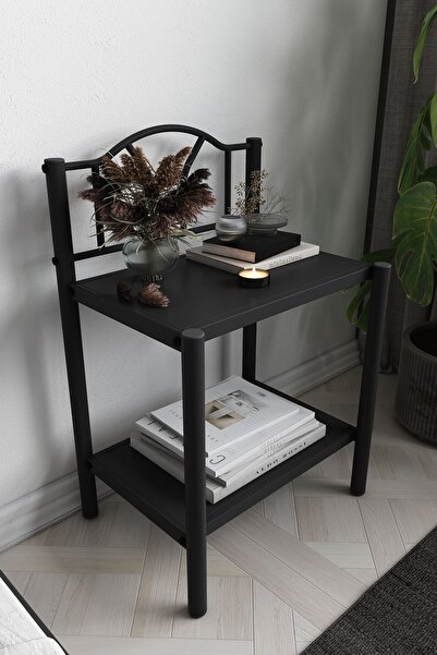 ARGİMO Bella Retro Ferforje Metal Komodin Siyah