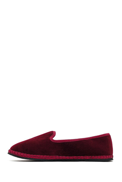 Derimod Women's Burgundy Fabric Loafer 25Afd20546F