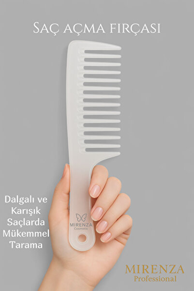 mirenza cosmetic Λευκή χτένα για το ξεμπερδέματος των μαλλιών με φαρδιά δόντι...