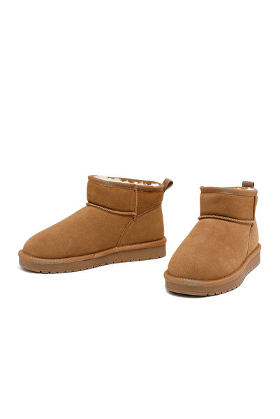 Derimod Kadın Camel Kürklü Süet Deri Teddy Bot 25WFD478210