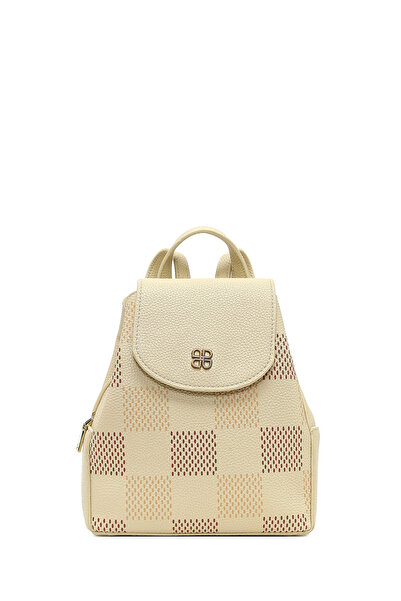 Derimod حقيبة ظهر نسائية مطبوعة باللون البيج 25SBD2550FT