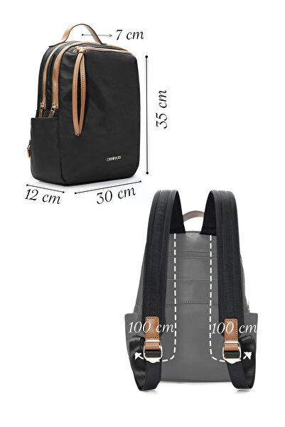 Derimod Women's Black Fabric Backpack 25Wbd24896F