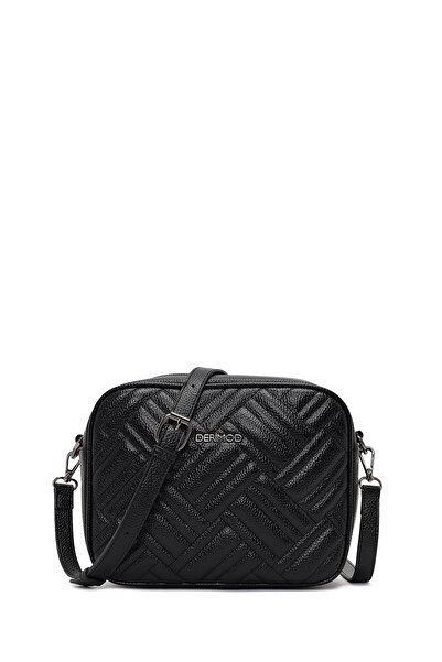 Derimod Women's Black Long Strap Quilted Crossbody Bag 25Wbd2715Kp