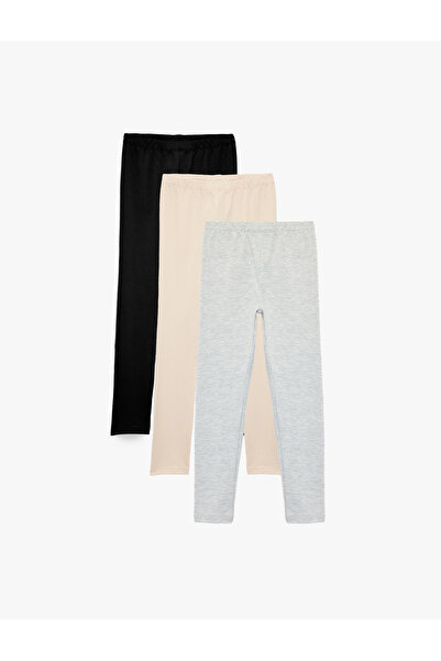 Koton Beli lastikli Basic 3'lü Tayt Seti