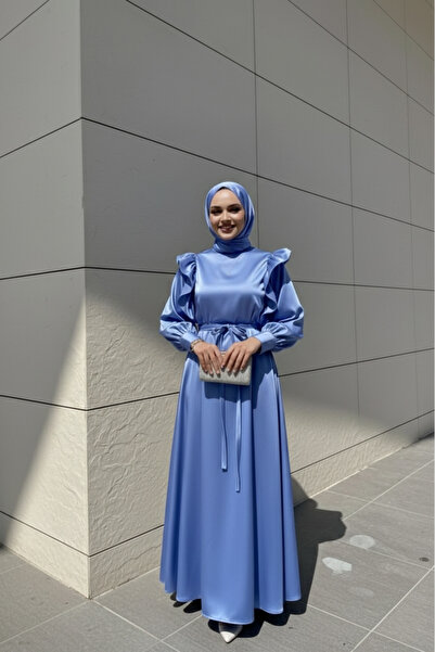 CHUL HOSH ABİYE - İNDİGO - GENİŞ BEDEN ARALIĞI