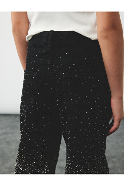 Koton Βαμβακερό τζιν παντελόνι με φαρδύ πόδι με τσέπες