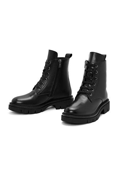 Derimod Kadın Siyah Fermuarlı Deri Bot 25WFD410918