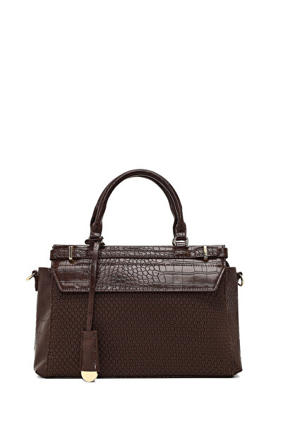 Derimod Γυναικεία τσάντα ώμου με μακρύ λουράκι σε καφέ χρώμα 25SBD254214