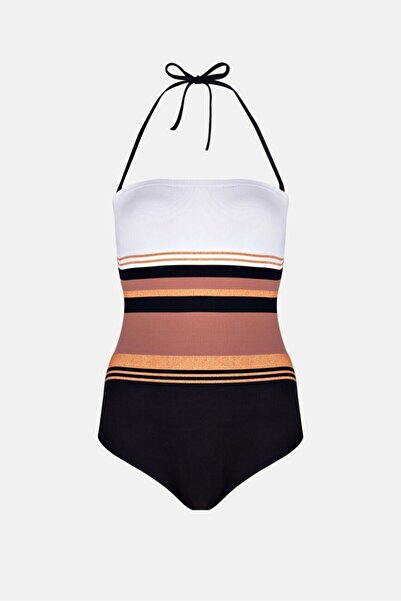 AYYILDIZ 4308 Black Strapless Swimsuit