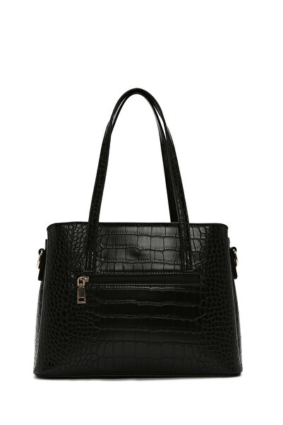 Derimod Geantă de umăr crocodil cu curea lungă neagră pentru femei 25WBD2842E3