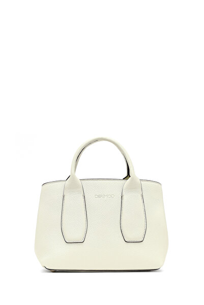 Derimod Women's Cream Long Strap Classic Leather Shoulder Bag 25Sbd2311Ft