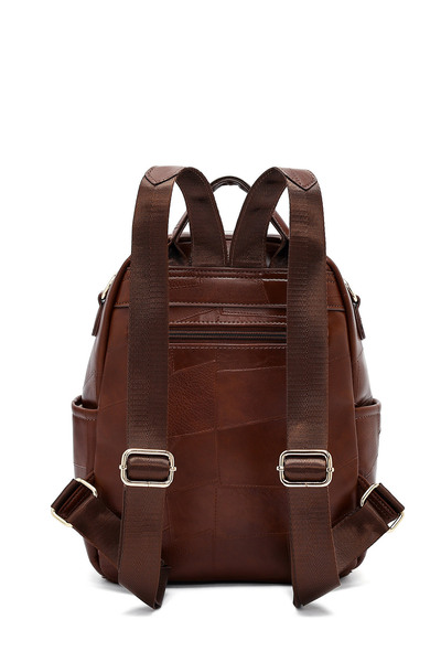 Derimod Women's Brown Long Strap Printed Backpack 25Abd261726