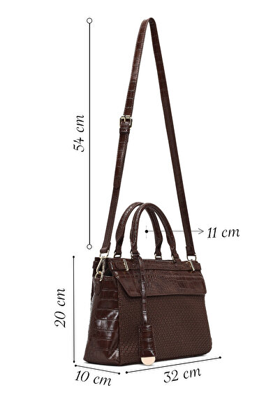 Derimod Γυναικεία τσάντα ώμου με μακρύ λουράκι σε καφέ χρώμα 25SBD254214