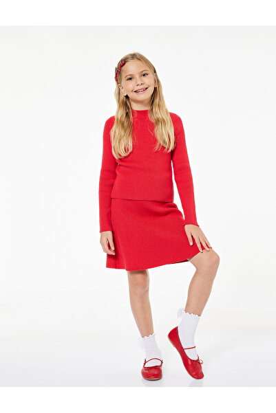 Koton Viscose Blended Slim Fit A-Line Knit Skirt