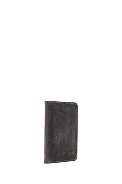 Derimod Men's Gray Leather Card Holder 000A2D3155Cr